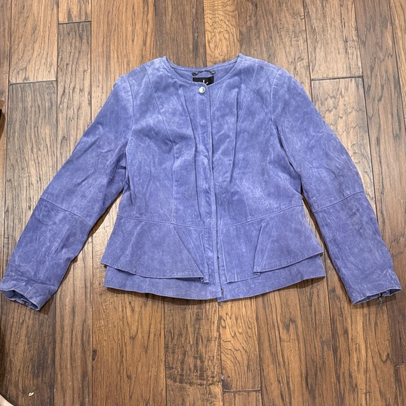 Isaac Mizrahi Live! Women's Purple Suede Jacket - Picture 4 of 4